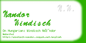 nandor windisch business card